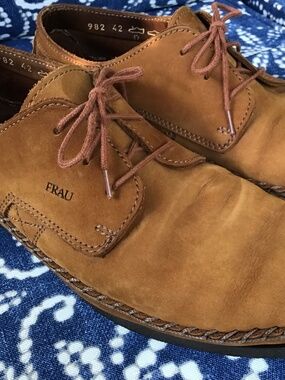 Frau Made in Italy Shoes Leather Men’s Size 42 EU 8 1/2 US Brown Footwear Italy